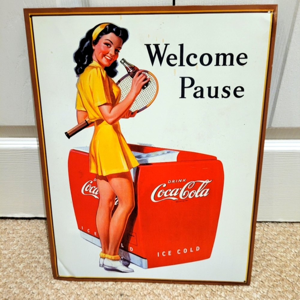 Vintage Coca-Cola tin sign
